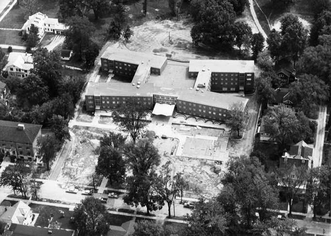 Bird's eye view of Langston Hall at Oberlin College