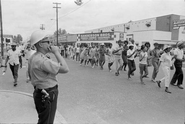 A civil rights march in Hattiesburg, July 1967