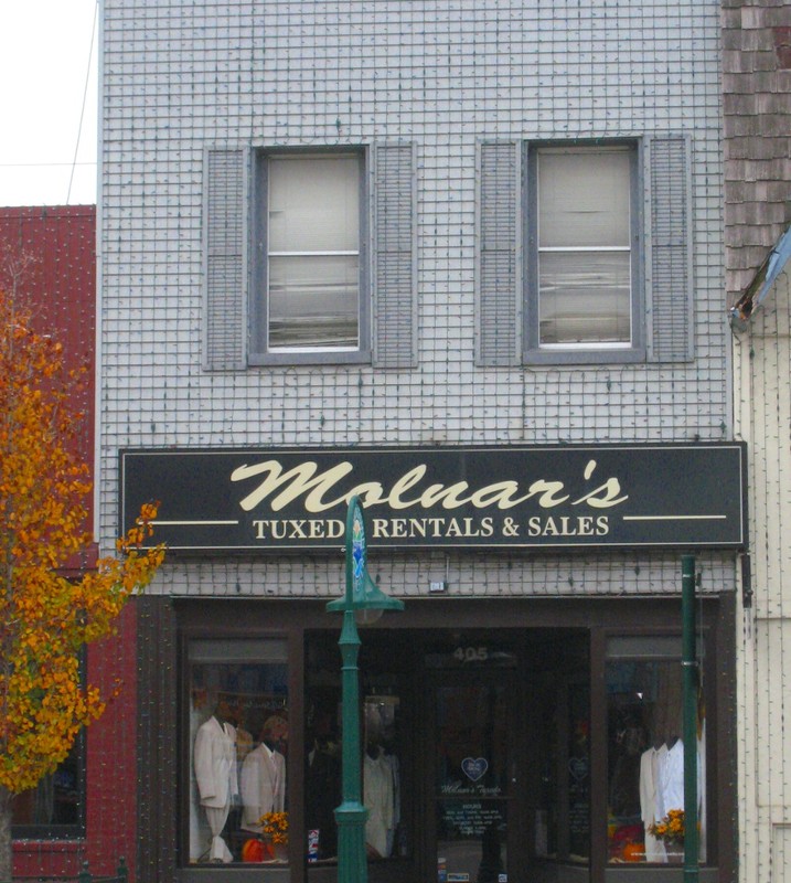 1883 Louis Eugene Palmer Block, south section at 405 Main, east elevation, 2016