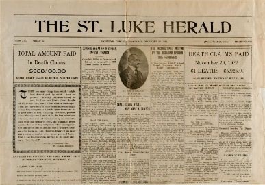 The St. Luke Herald newspaper founded by Maggie L. Walker in 1902.