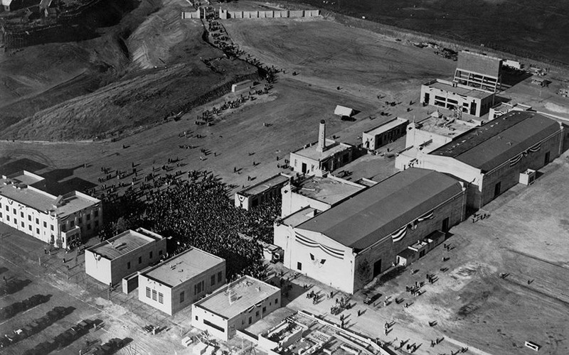 Fox studios in 1928. Photo from the 20th Century Fox website.