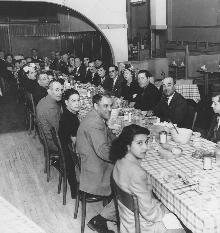 A fundraising meeting of the "Sociedad de Las Madres." A modern incarnation of the organization continues to care for the monument to this day.