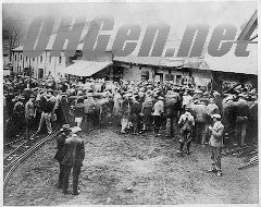 Families of the miners waiting for news after the disaster