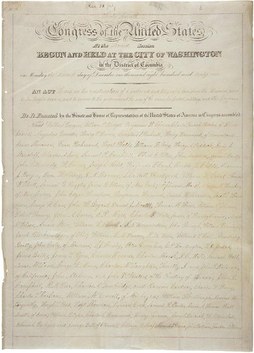 The Pacific Railway Act of 1862, from the Library of Congress.