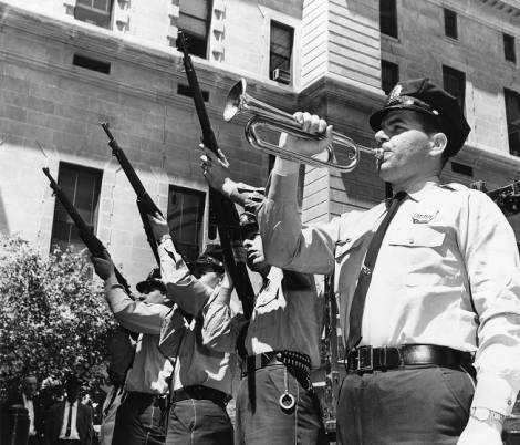 Peace Officers in Philadelphia commemorate national Peace Officers' Memorial Day (May 15) in 1965, three years after President John F. Kennedy made the day one of official national recognition (Temple University Libraries).