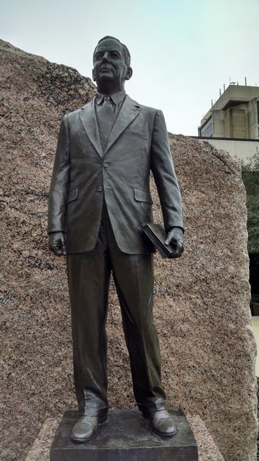 Close up of James E. Rudder Statue