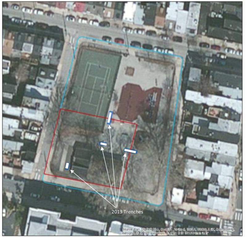 Aerial photograph of the 2013 dig