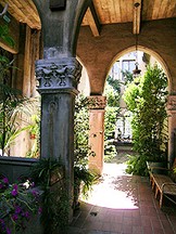 Open loggia and west courtyard