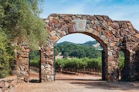 Pictured is the gate/ entrance to the vineyards. 