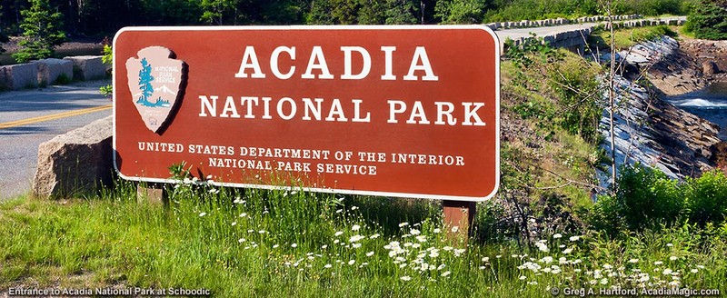 Acadia National Park Entrance Sign