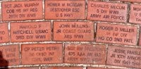 Bricks with names of loved ones, these bricks helped fund the memorial