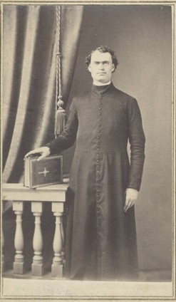 Father Patrick Manogue as a young priest. Later Bishop of the Sacramento Diocese, the towering Irishman is perhaps California's most legendary clergyman after Father Junipero Serra (Mountain West Digital Library).