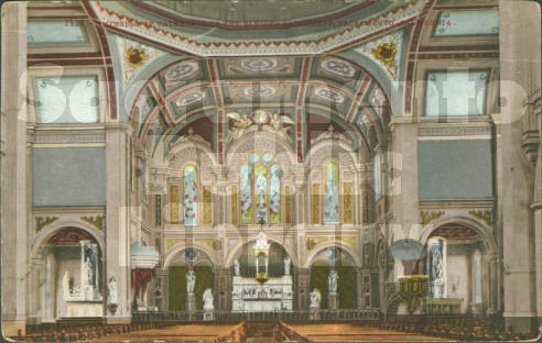 A 1910 postcard shows off the Cathedral's ornate interior.