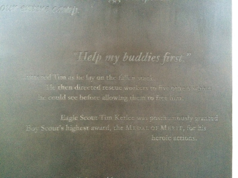 This is what the right wall of the portal looks like. The portals include a portrait of the deceased student and quotes from their friends and family.