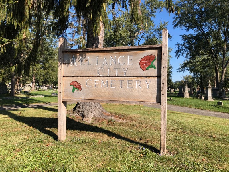 Alliance City Cemetery sign