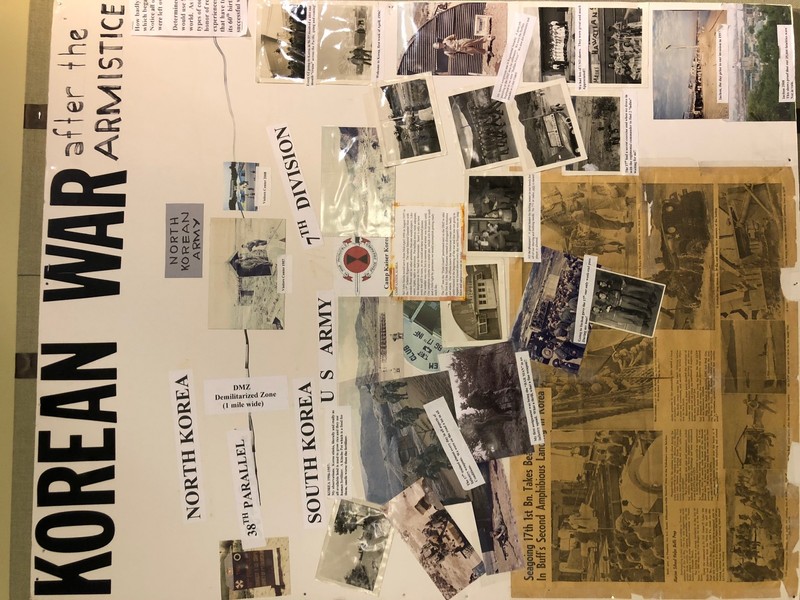 This is a collage of different events that occurred in the Korean War.
