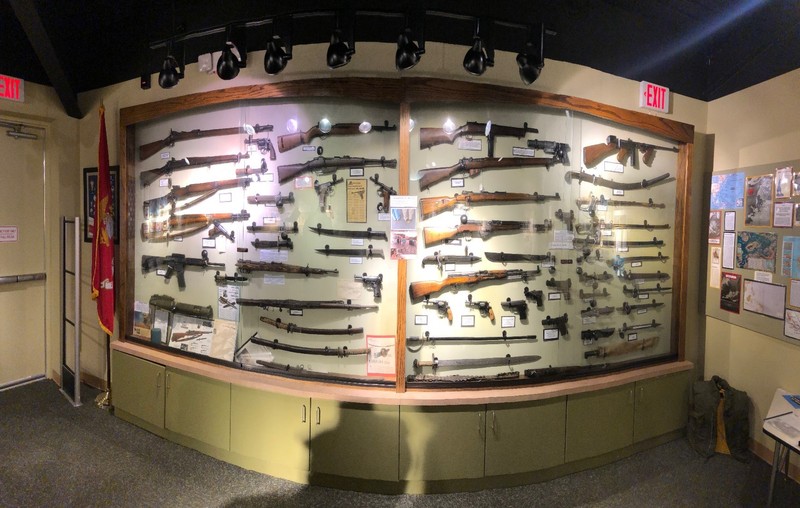 Shown here are weapons used in various wars.