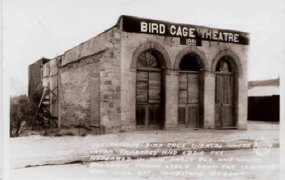 Historic photograph of the Bird Cage Theatre