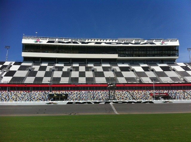 The finish line at Daytona International Speedway