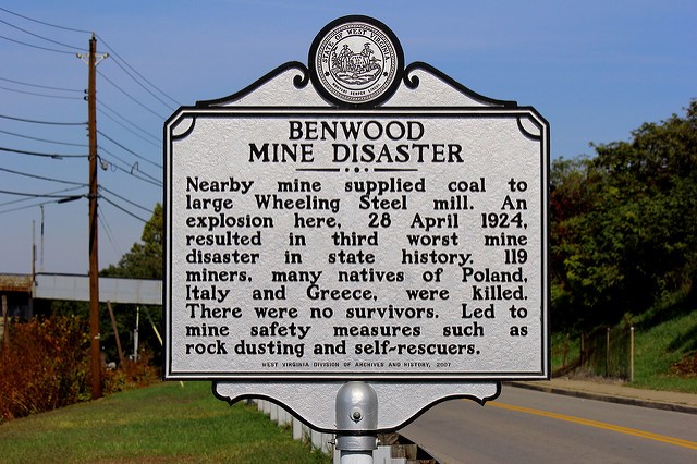 Benwood Mine Disaster Historical Marker. It was erected in 2009.