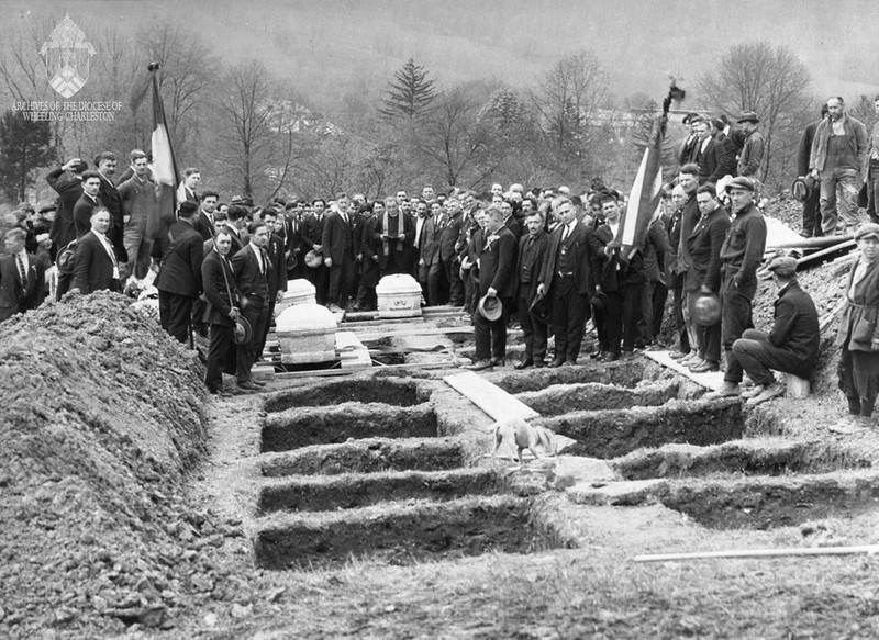 The mass graves of the victims. They were laid to rest in May 1924.