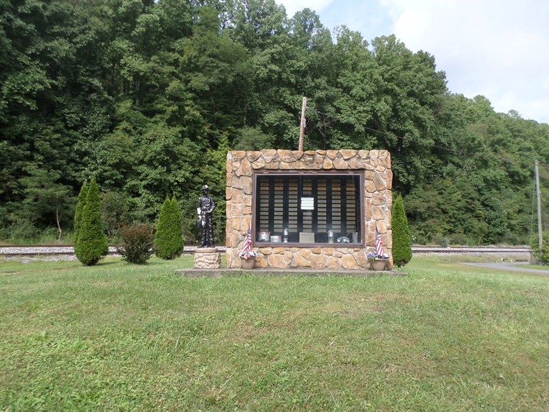 The miners Memorial in the summer of 2017.