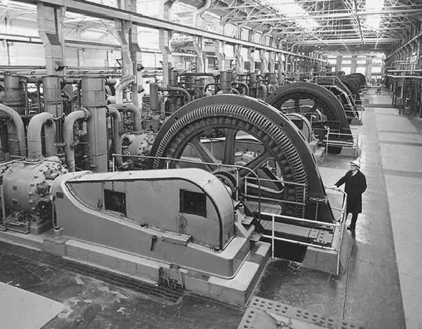 The signature giant mechanical compressors, known as the "hypers."