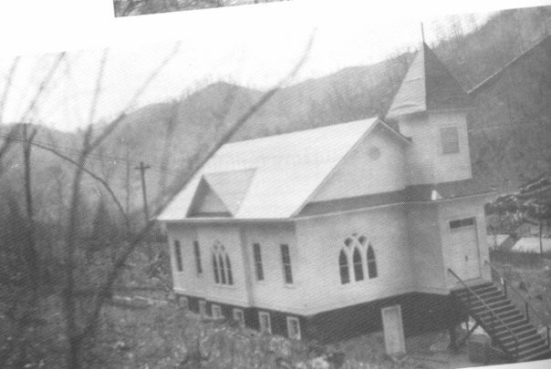 Early photo of the church at Helen.