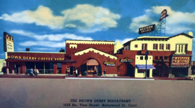 The Hollywood Brown Derby in the 1950s.