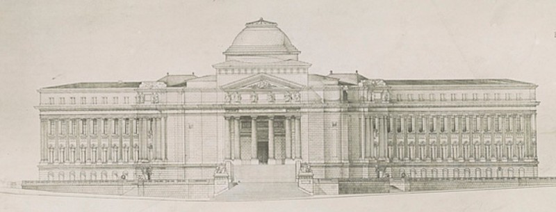 Building, Facade, Column, Symmetry