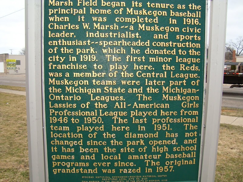 Marsh Field was home to he Muskegon Lassies from 1946-1950.