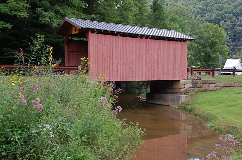 The Fish Creek Covered Bridge in Hundred.