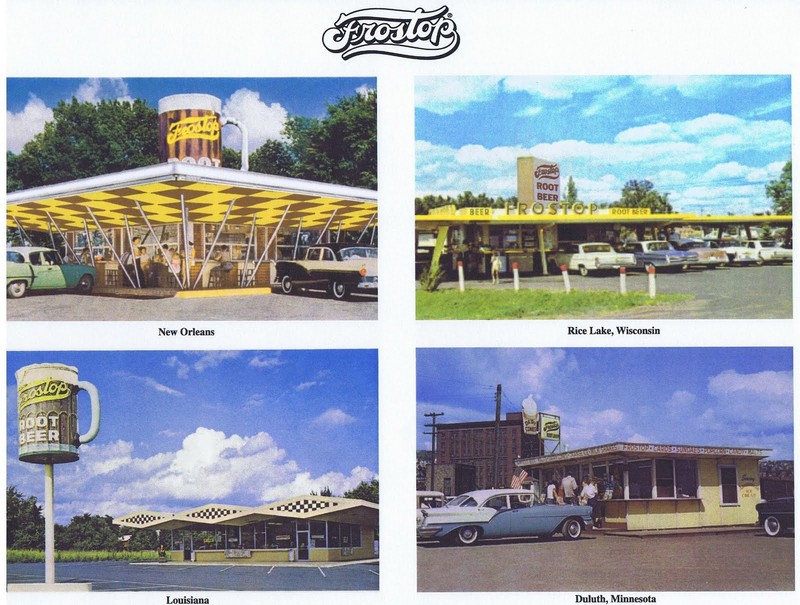 Four vintage Frostop locations