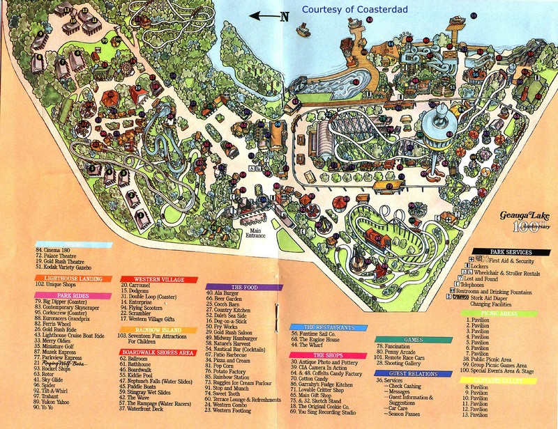 Park Map from the 1986 season. 