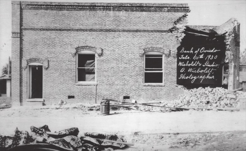 This is a picture of the bank after it was bombed in 1929