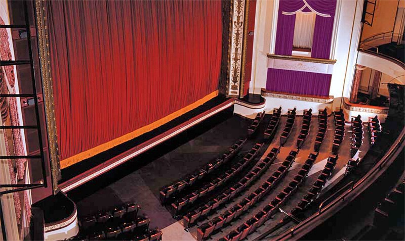 Theater curtain, Wood, Interior design, Chair