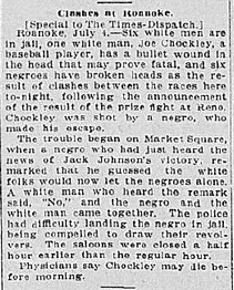 Article about the race riot in Market Square