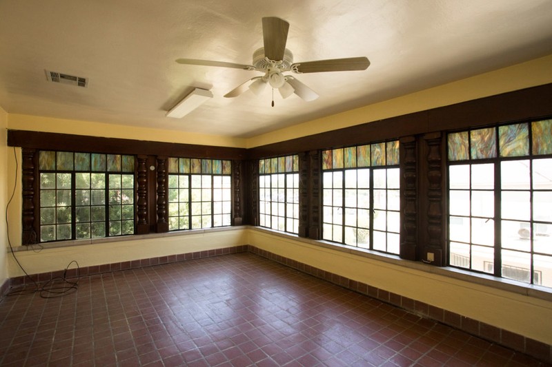 A room on the top floor of the Bellinger Mansion