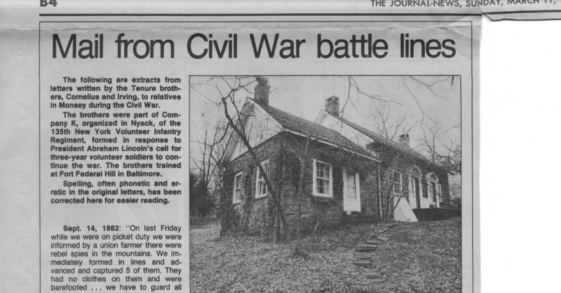 Article about Tenure Civil War letters