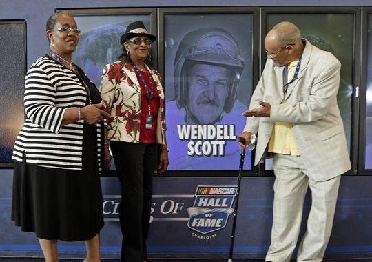 Scott's family at Scott being named one of the 2015 NASCAR Hall of Fame inductees