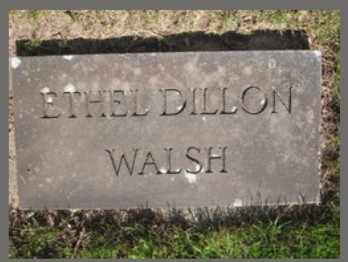 Ethel Dillon Walsh grave marker, St. Joseph Cemetery