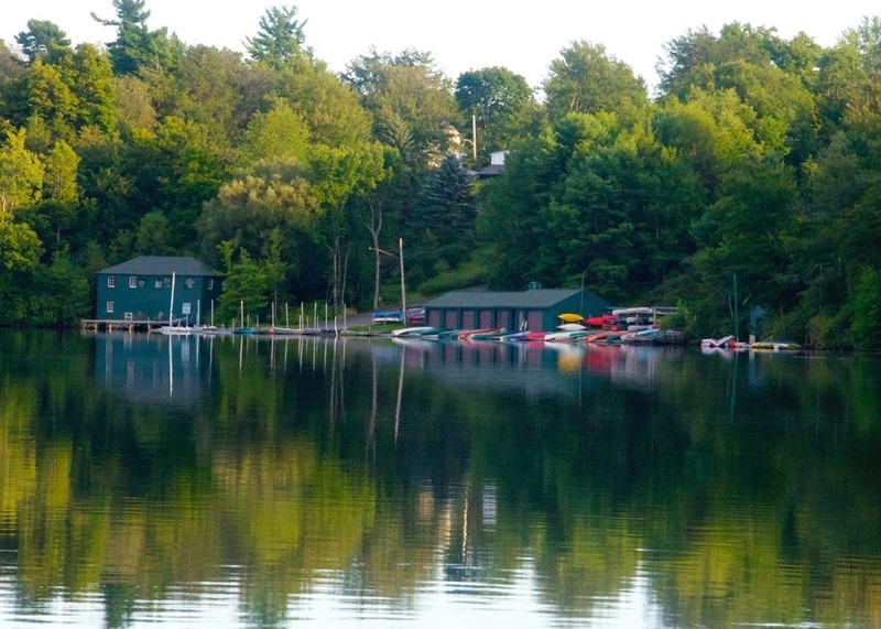 One of the numerous boat houses that dot the lake's shoreline.  