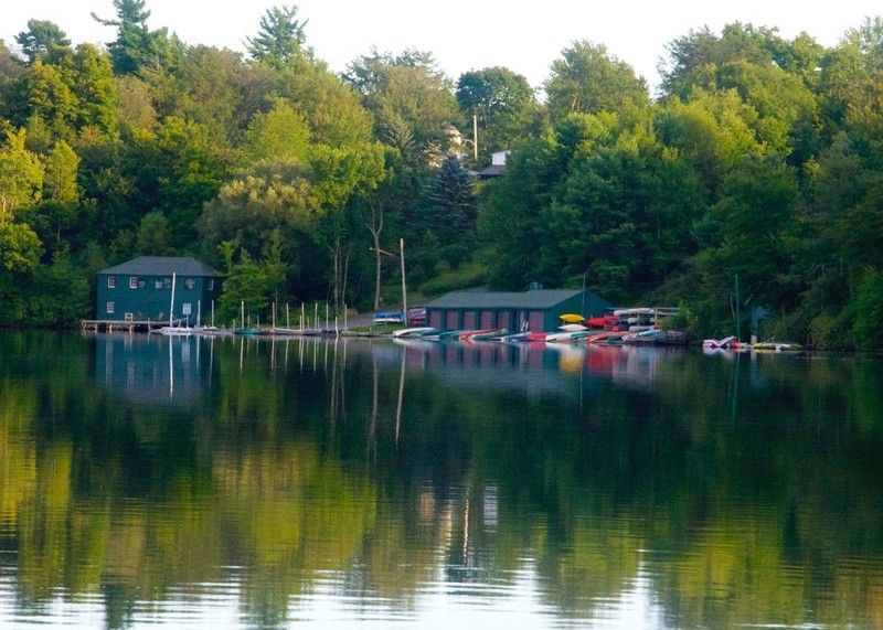 One of the numerous boat houses that dot the lake's shoreline.