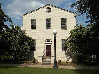 The front entrance to Waddel Hall.