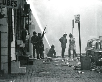 Some of the damage caused by the riots