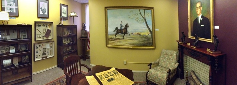 A gallery with some memorabilia and facts about the founder and his son. Credit: The Coutts Museum of Art