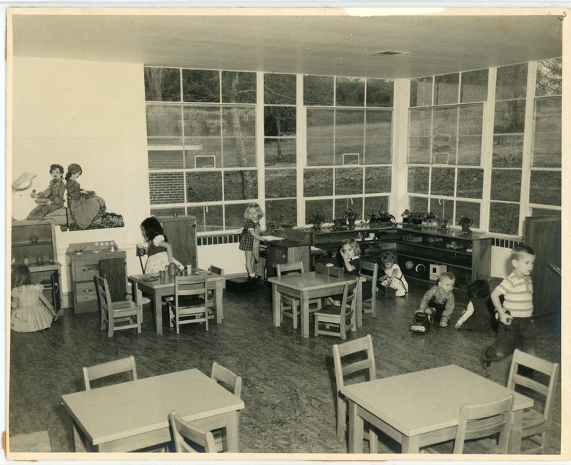 Inside a classroom at the Child Study Laboratory.