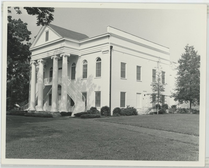 Reynolds Hall as it currently looks, with a grand white staircase.