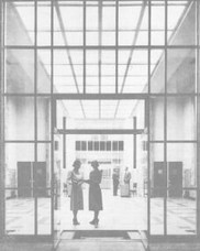 The original entrance of the Ilah Dunlap Little Memorial Library. 1953.