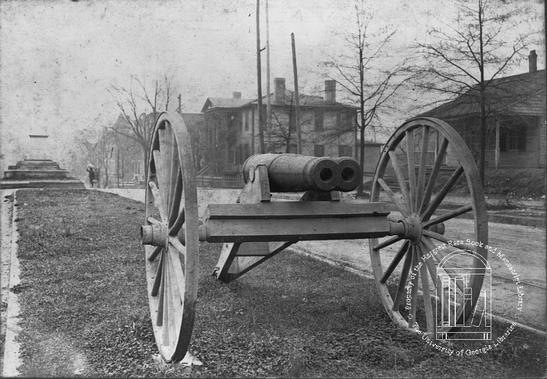 Am image of the cannon before it was in it's current location at City Hall. 